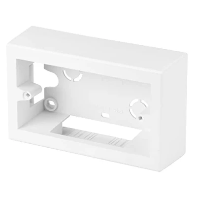Imagen de Poly Pool PP8230 Caja rectangular para placa de pared, dimensiones interiores 128 x 63 42,5 mm, color blanco