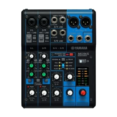 Imagen de Yamaha MG06X Mezclador compacto de 6 canales entrada, efectos digitales SPX y preamplificadores micrófono D PRE