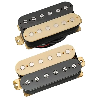 Imagen de Musiclily Set de Humbucker 50mm Pastilla del Mástil y 52mm Puente para Guitarra Eléctrica, Zebra