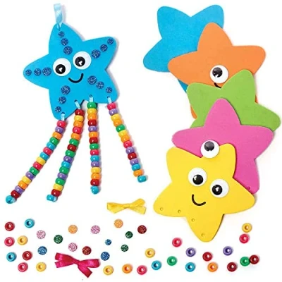 Imagen de Baker Ross FC768 Adornos de Estrellas Ma Juego 5, Actividades Manuales para Niños