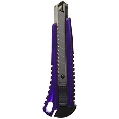 Imagen de Rapesco RCK002A1 Cúter con Cuchilla Retractil 18 mm, Azul o Morado