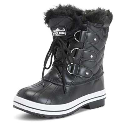 Imagen de Polar Mujer Acolchado Corto Pato Forrada De Piel Cordones Nieve Invierno Bota BLL39 AYC0023