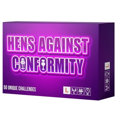 Imagen de Hens Against Conformity: Juegos de despedida soltera para adultos Juego 50 preguntas y desafíos interactivos