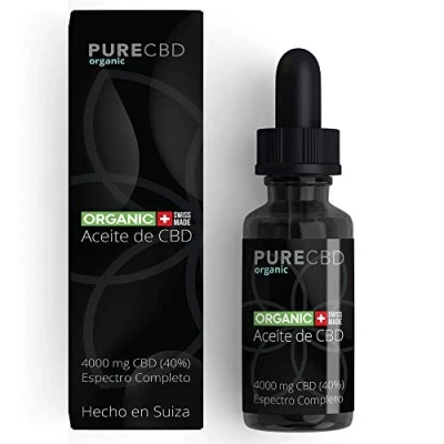Imagen de CBD Oil Aceite de cáñamo enriquecido con 40% (4000mg) Bio Suisse Orgánico