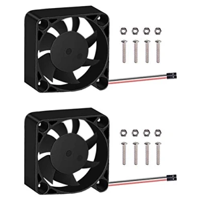 Imagen de GeeekPi 2 Piezas Raspberry Pi Ventilador de refrigeración 40 x 10 mm DC 5 V sin escobillas CPU para 4 Modelo B, 3B +, 3/2 B(Negro)