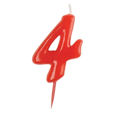 Imagen de Dekora vela de cumpleaños numero 4.