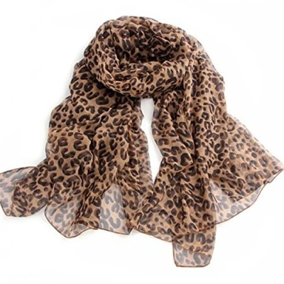 Imagen de DDU Bufanda suave con estampado de leopardo guepardo, para mujer y niña