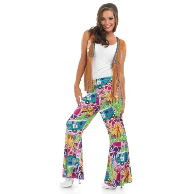 Imagen de Fun Shack Hippiehosen Trajes, Pantalones Hippie, Small para Mujer