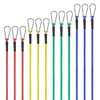 Imagen de Navaris Gomas elásticas con Gancho Set 12x Pulpo elástico mosquetones de Agarre Pulpos tensores para Amarre Equipaje Bicicleta baca toldo