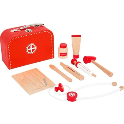 Imagen de Small Foot Display Estuche para Doctor Contenido Certificado FSC, Robusto Dispositivo de Madera Juguetes, Multicolor, 7.5 x 3.2 5.7 (11183)