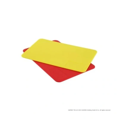 Imagen de Zenker Meets Haribo Juego de 2 almohadillas corte en amarillo y rojo, base plástico para hornear manualidades con diseño