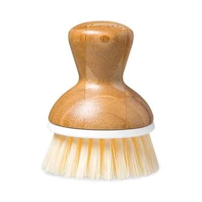Imagen de Full Circle Bubble Up Cepillo lavavajillas de Madera bambú ergonómico con Mango Redondo para Lavar la vajilla a Mano, Blanco 1 Unidad
