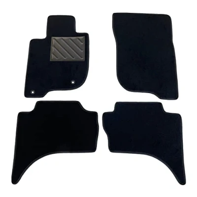 Imagen de Alfombrillas para Mitsubishi L200 Double Cab 2006 2014 Restyling a Medida, Antideslizantes, talonera de Goma Reforzada, Botones fijación