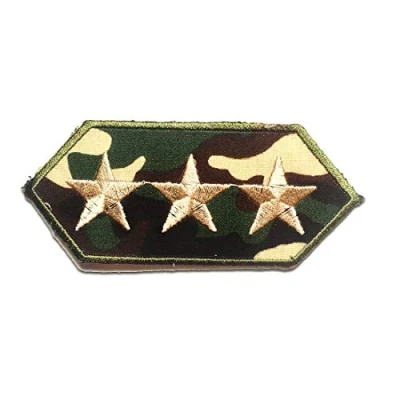 Imagen de Lieutenant General Army Estrella Parches Termoadhesivos Bordados Aplique Para Ropa, Tamaño: 9,8 x 4,2 cm