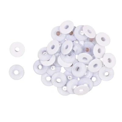 Imagen de Craftelier Pack de 40 Ojales Wide Ideales para Tarjetería, Scrapbooking y Manualidades Válidos Diversos Materiales Diámetro Interior 5 mm Exterior 13 23 Colores (Blanco)
