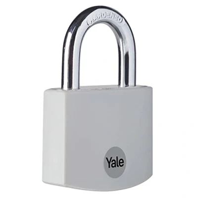 Imagen de Yale lucchetto in alluminio ye3b/38/119/1/gr grigio, corpo 38mm, arco acciaio, 3 chiavi