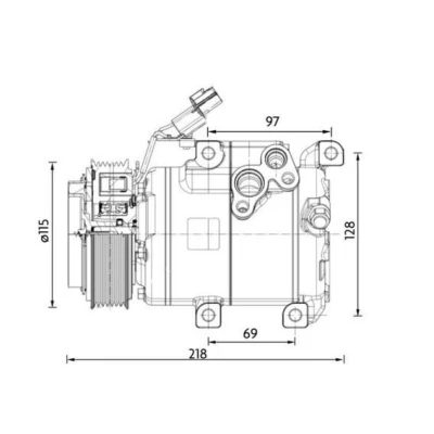 Imagen de Compresor, aire acondicionado MAHLE ORIGINAL ACP 1467 000P