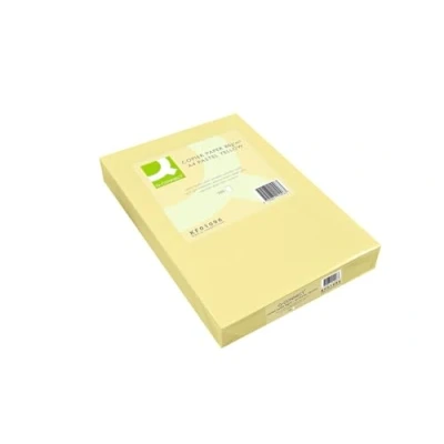 Imagen de Q Connect Papel Color Din A4 80Gr Amarillo Paquete De 500 Hojas (KF01096)