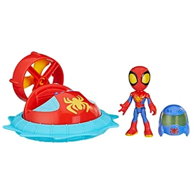 Imagen de Spidey and his Amazing Friends Marvel Web Spinners with Hover Spinner, Car Playset Vehicle, Figure, Accessory, Toy Cars for Kids 3 Up