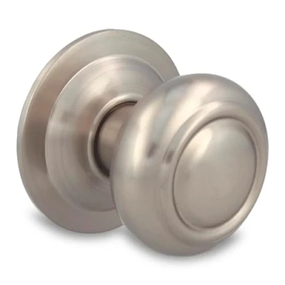 Imagen de Amig Pomo Redondo para Puertas Exteriores de Entrada tirador Puerta Principal del Hogar Diámetro Ø70 mm Latón Plateado Incluye Tornillo y Tuerca Fijación