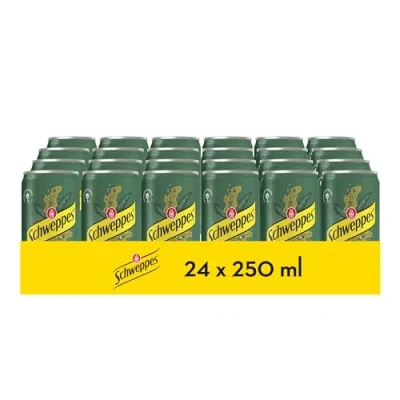 Imagen de Schweppes Ginger Ale, Bebida Refrescante Lata, Pack 24 x 25 cl