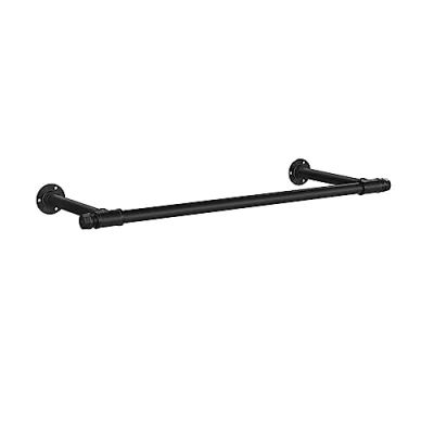 Imagen de SONGMICS Perchero de Pared, Colgador Estilo Industrial, Ahorro Espacio, 30 x 84 7 cm, Carga 60 kg, Montaje Fácil, Acero, Negro HSR140B01