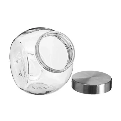 Imagen de 5five tarro de cristal para caramelos con tapa acero inoxidable 2,1l