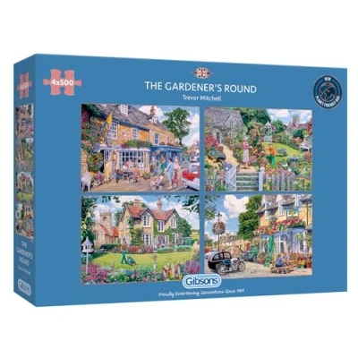 Imagen de Gibsons 500 The Gardener&#039;s Round (4 Puzzles) Rompecabezas, Multicolor, (GIBG5047)