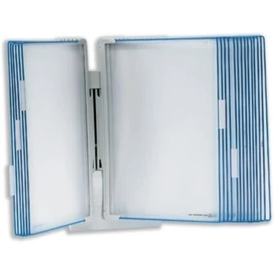 Imagen de Tarifold Es 714301 Expositor de Pared Design para Catálogos con Fijación mural y 10 Fundas A4 PP, Marco Color Azul