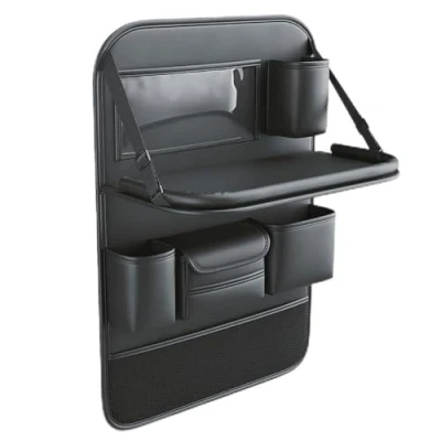 Imagen de LAFENI Coche Organizador Asiento Trasero para Tesla Model 3 S X Y, con Mesa Plegable Bolsa Almacenamiento Impermeable Protector Respaldo Accesorios,A/Black