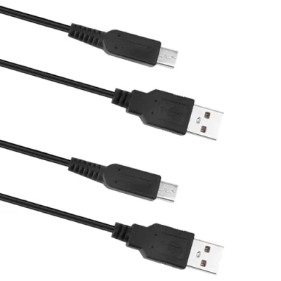 Imagen de Rtinle 2 Piezas cable Cargador USB, para 3DS, de carga energía DSi, DSi XL, 3DS negro