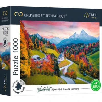 Imagen de Trefl Prime Uft Puzzle Wanderlust: Alpine Idyll, Bavaria, Germany 1000 Piezas, Cartón Más Grueso, Bio, EKO, Alpes, Baviera, Montañas, Entretenimiento para Adultos Y Niños Mayores De 12 Años