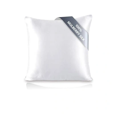 Imagen de townssilk Funda de Almohada 100% Seda Morera, cuida el Cabello y la Piel, Ambos Lados 19 Momme, 1 Unidad,Blanco， 60x60cm