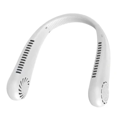 Imagen de Ventilador De Cuello, Usb Ajustable 3 Velocidades, 1200 Mah, Blanco