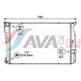Imagen de Radiador, refrigeración del motor AVA QUALITY COOLING BW2546