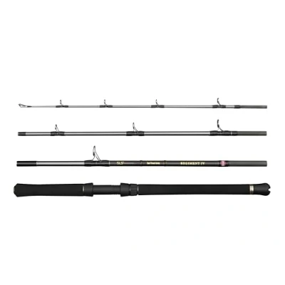 Imagen de PENN caña Regiment IV Boat Travel, para Pesca de Agua Salada Bacalao, Anguila mar, lubina, abadejo, caballa, tiburón, Robusta, Ligera y versátil, Plata, 2,10 m rápida ambidiestra