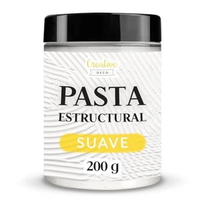 Imagen de Creative DECO Pasta Estructural de Textura Suave 200g Blanca para Proyectos Artísticos Pintura Acrílica Fácil Usar con Espátula Crear Efectos 3D, Estructuras, Texturas