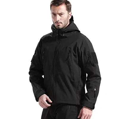 Imagen de FREE SOLDIER Chaquetas Invierno para Hombre Cazadoras Militar Softshell Ropa de Trabajo Impermeable con Forro Polar Exteriores Caza Multibolsillos Capucha