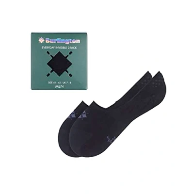 Imagen de Burlington Everyday 2 Pack Box M IN algodón invisibles unicolor pares, Calcetines pinkies Hombre, Negro (Black 3000) nuevo ecológico, 39 40