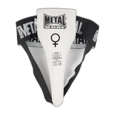 Imagen de Metal Boxe Coquille pour Femme Blanc Taille XL