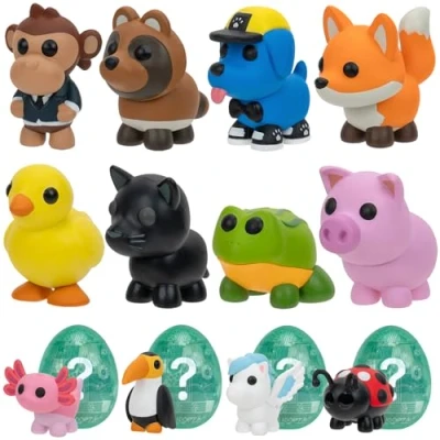 Imagen de Adopt Me! Paquete de 10 mascotas misteriosas, serie 2 10, juego en línea superior, código artículo virtual exclusivo incluido, juguetes coleccionables para niños con tus favoritas, a