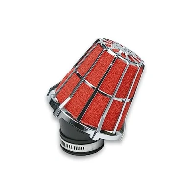 Imagen de Filtro de aire Malossi Racing rejilla 38 mm, rojo y cromo