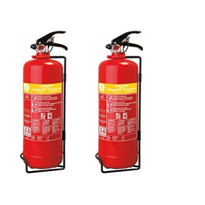Imagen de SMARTWARES Juego de 2 prácticos extintores espuma, litros, clase A y B, antiincendios, SB2SW