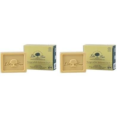 Imagen de Dr. Tree Champú Sólido 2 En 1 Nutrición, + Acondicionador Ecológico, Cabello Dañado Y Quebradizo, Sin Sulfatos SLE, SLS, parabenos, siliconas, Ingredientes Naturales, Ecocert