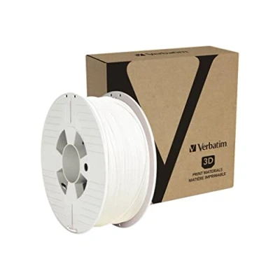Imagen de VERBATIM Filamento ABS impresión 3D 1,75mm 1kg Acrilonitrilo butadieno estireno de alto rendimiento para extrusión material impresoras y bolígrafos blanco