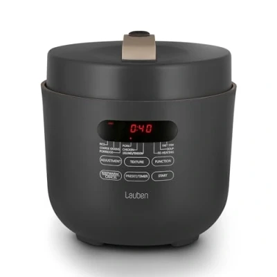 Imagen de Lauben Olla a presión eléctrica 5000AT con capacidad de 5 l, 9 programas, multicocina, incluye libro cocina, ajuste manual, control una mano, mantener caliente