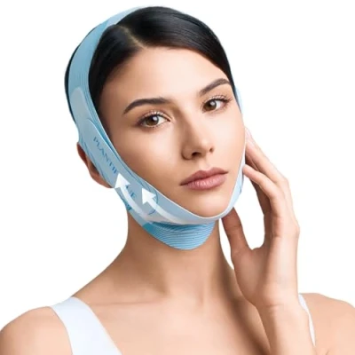 Imagen de PLANTIFIQUE Mentonera Papada Reutilizable Máscara Correa Transpirable Mascarilla Facial V Line Lifting Face Mask Chin Strap