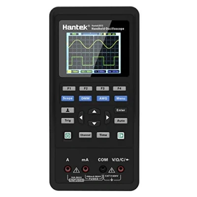 Imagen de Hantek 2D72 3 en 1 Digital Osciloscopio Generador de forma onda Multimetro USB Portátil 2 canales 70 MHz 250MSa/s Multifunción Ensayador