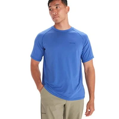 Imagen de Marmot Windridge SS, camiseta funcional transpirable, de deporte manga corta, fitness secado rápido, Hombre, Trail Blue, S