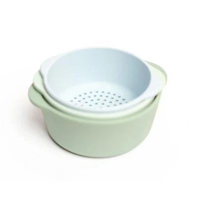 Imagen de Inspire My Play 3 x tazones apilables de Silicona, PlayTray sensorial, Accesorios para Bandeja Tuff Tray, Actividad y Entretenimiento Infantil, Juguetes Montessori Verde